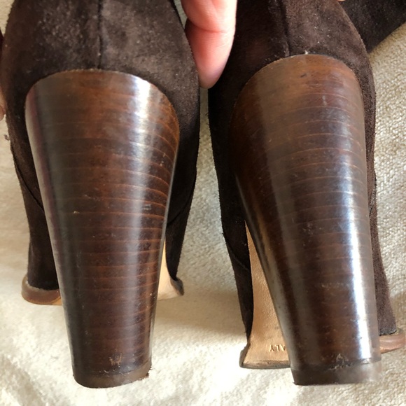 KORS Michael Kors Brown Suede Whipstitch OTK Boots - Picture 7 of 7